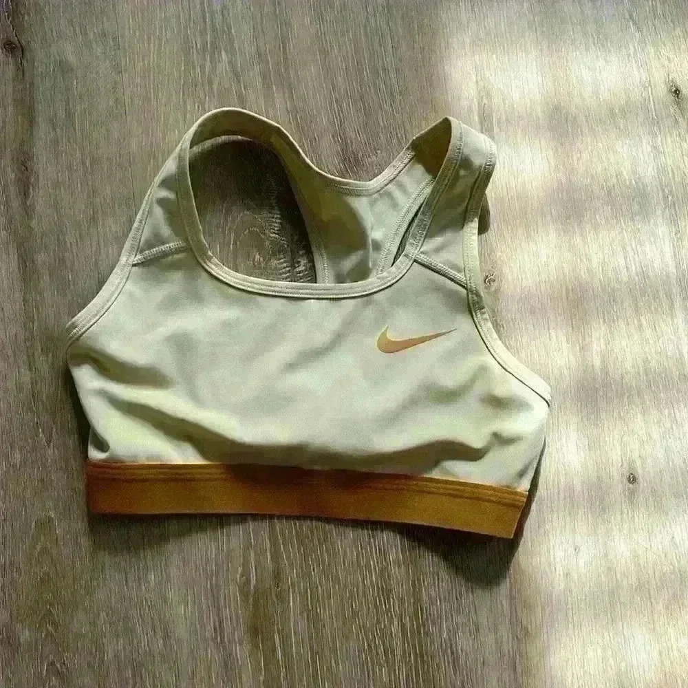 Nike sports bra yellow mustard amber band xs